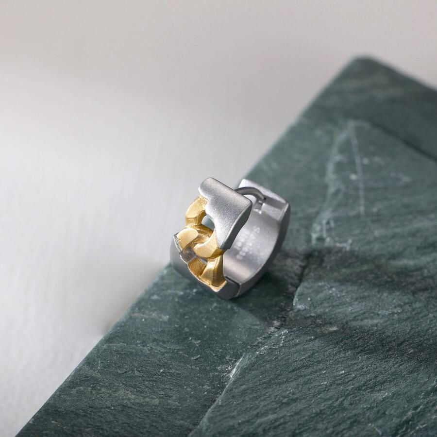 Firetti Single-oorring Sieraad cadeau roestvrij staal oorbellen oorbel schakelketting vintage