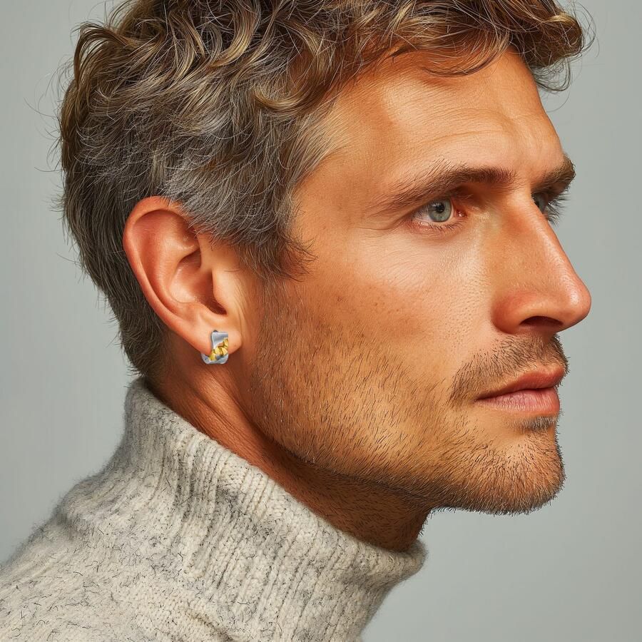 Firetti Single-oorring Sieraad cadeau roestvrij staal oorbellen oorbel schakelketting vintage - Foto 2