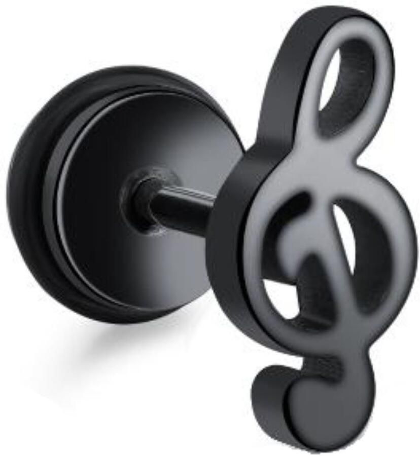 Firetti Single-oorstekers Sieraad cadeau oorbellen enkel notensleutel