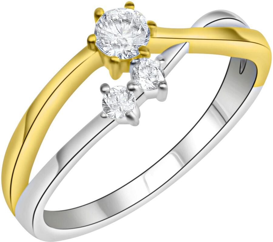 Firetti Zilveren ring Sieraden cadeau zilver 925 vinger ring bicolor - Foto 2