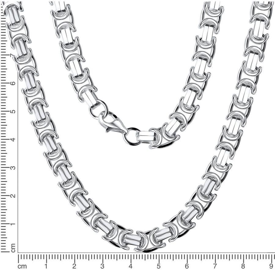 Firetti Zilverkleurige ketting Sieraad cadeau zilver 925 halssieraad halsketting koningsketting - Foto 2