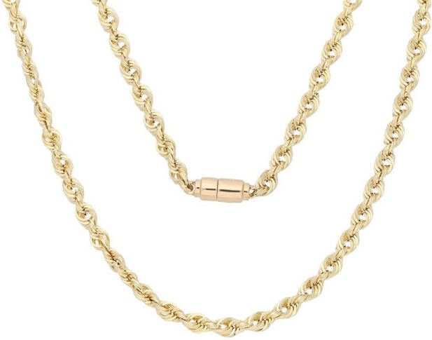 Firetti Gouden ketting Sieraad cadeau Goud 585 koordketting Soprano gefacetteerd