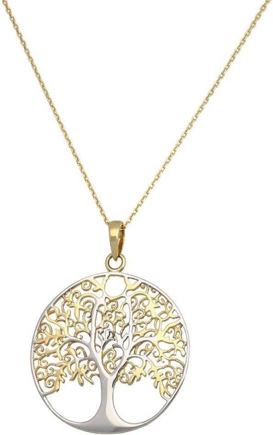 Firetti Ketting met hanger Sieraad cadeau zilver 925 halssieraad halsketting ankerkette boom