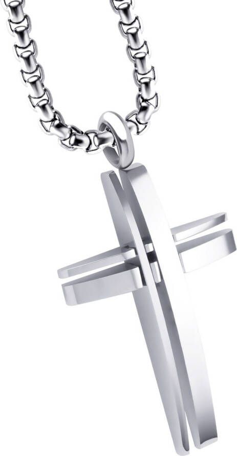 Firetti Ketting met hanger Sieraad cadeau kruis met zirkoon (synthetisch)