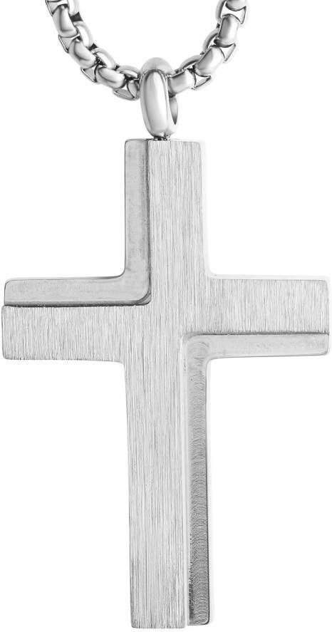 Firetti Ketting met hanger Sieraad cadeau kruis met zirkoon (synthetisch)