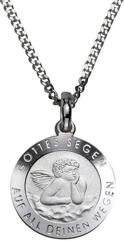 Firetti Ketting met hanger Sieraad cadeau zilverkleur 925 halssieraad halsketting panzerketting engel