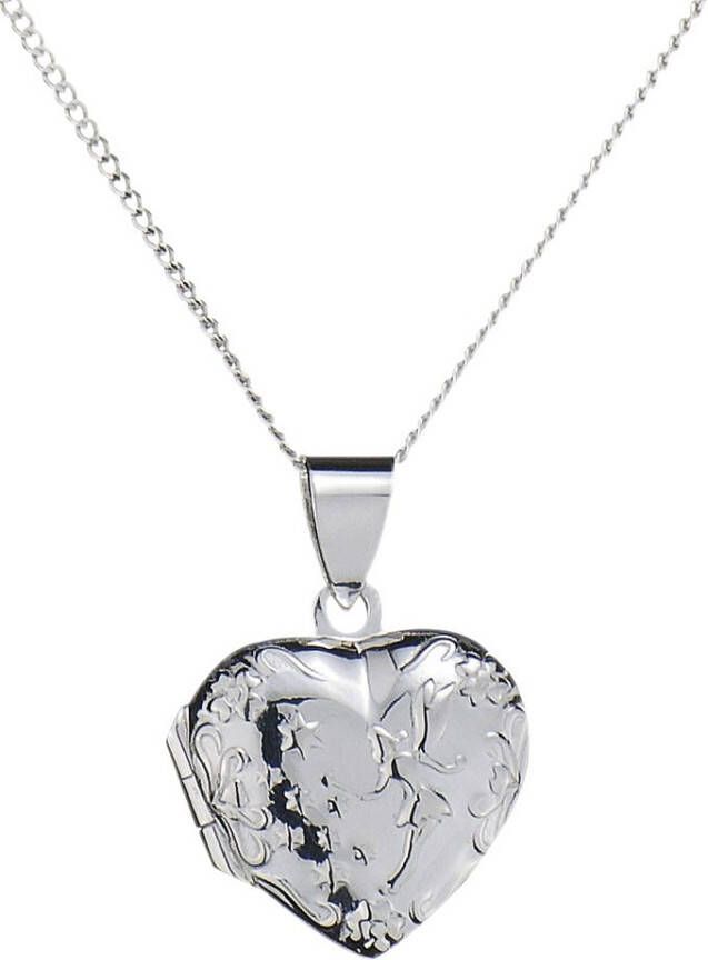 Firetti Ketting met hanger Sieraad cadeau zilver 925 halssieraad halsketting panzerketting hart
