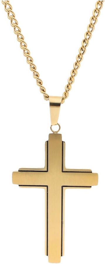 Firetti Ketting met hanger Kruis gedeeltelijk gezwart