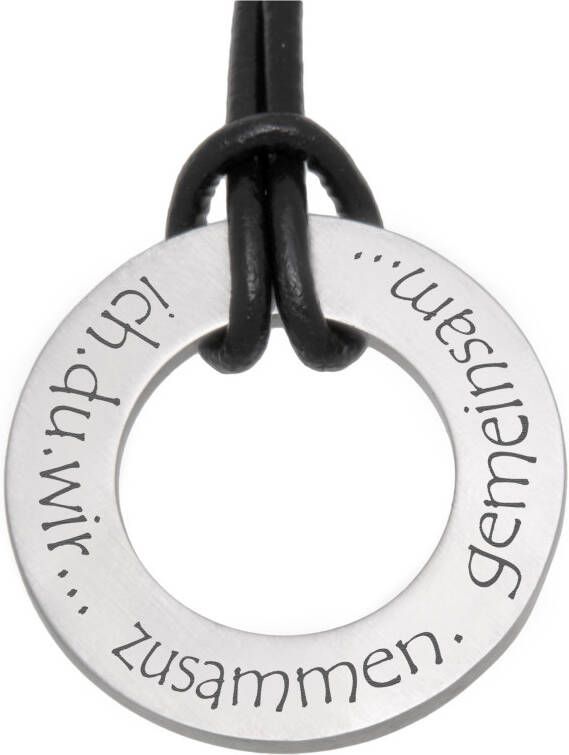 Firetti Ketting met hanger Sieraad cadeau halsketting leren band