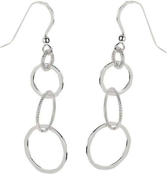 Firetti Paar oorhangers Sieraad cadeau zilver 925 oorbellen oorhaken cirkel in cirkel