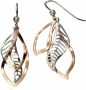 Firetti Paar oorhangers Sieraad cadeau zilver 925 oorbellen oorhaken blad bladeren - Thumbnail 1
