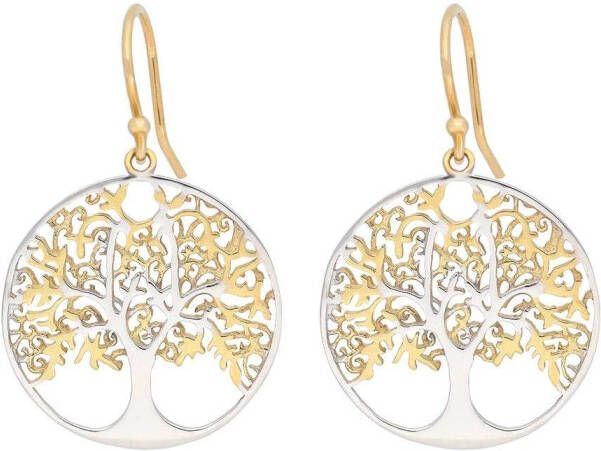 Firetti Paar oorhangers Sieraad cadeau zilver 925 oorbellen oorhaken levensboom