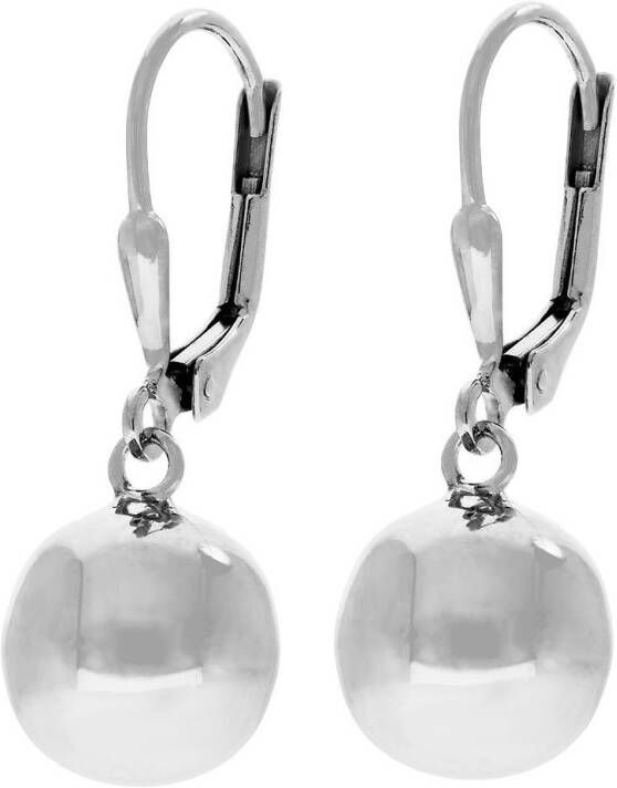 Firetti Paar oorhangers Sieraad cadeau zilver 925 oorbellen patentbeugel bol