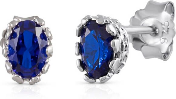 Firetti Oorstekers Sieraad cadeau zilver 925 oorbellen edelsteen spinel