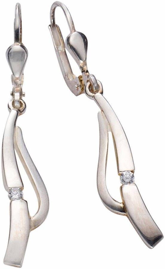 Firetti Paar oorhangers Sieraad cadeau zilver 925 oorbellen patentbeugel