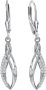 Firetti Paar oorhangers Sieraad cadeau zilver 925 oorbellen patentbeugel druppel - Thumbnail 1