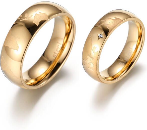 Firetti Partnerring Sieraad cadeau "LIEFDE" Aarde met of zonder zirkoon (synthetisch)