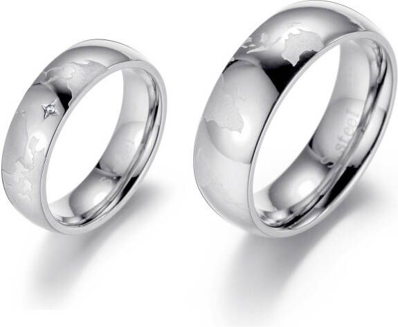 Firetti Partnerring Sieraad cadeau "LIEFDE" Aarde met of zonder zirkoon (synthetisch)