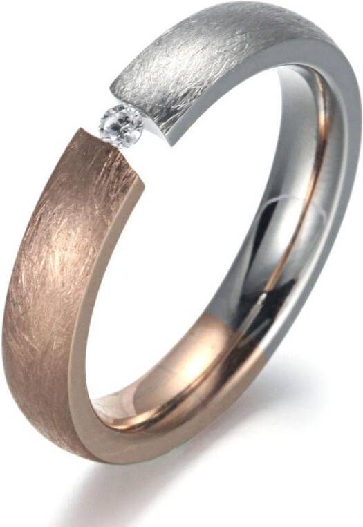 Firetti Ring 4 0 mm mat glans-look bicolour