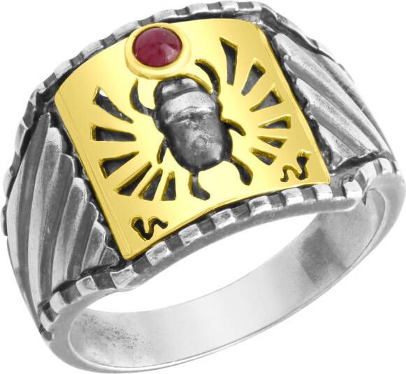 Firetti Zilveren ring met robijn