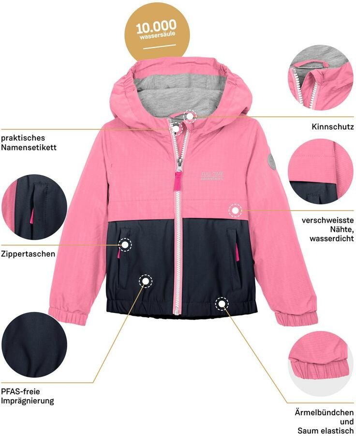 First instinct by killtec Functioneel jack FIOS 7 MNS JCKT Waterdichte kinderjas met Colourblock-design - Foto 2