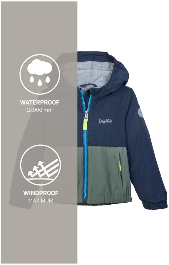 First instinct by killtec Functioneel jack FIOS 7 MNS JCKT Waterdichte kinderjas met Colourblock-design - Foto 5