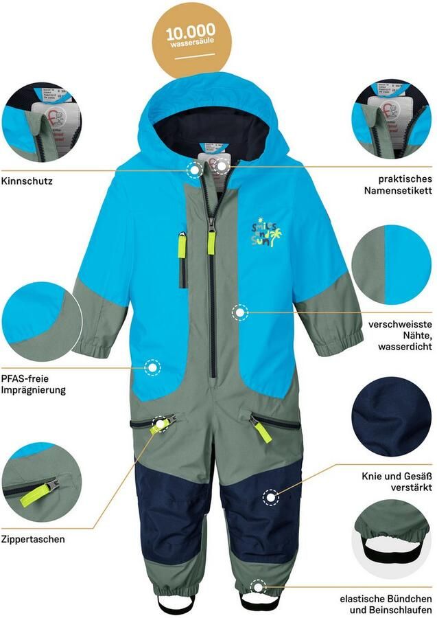 First instinct by killtec Jumpsuit FIOS 21 MNS ONPC Wind- en waterdicht reflecterende details PFAS-vrij geïmpregneerd