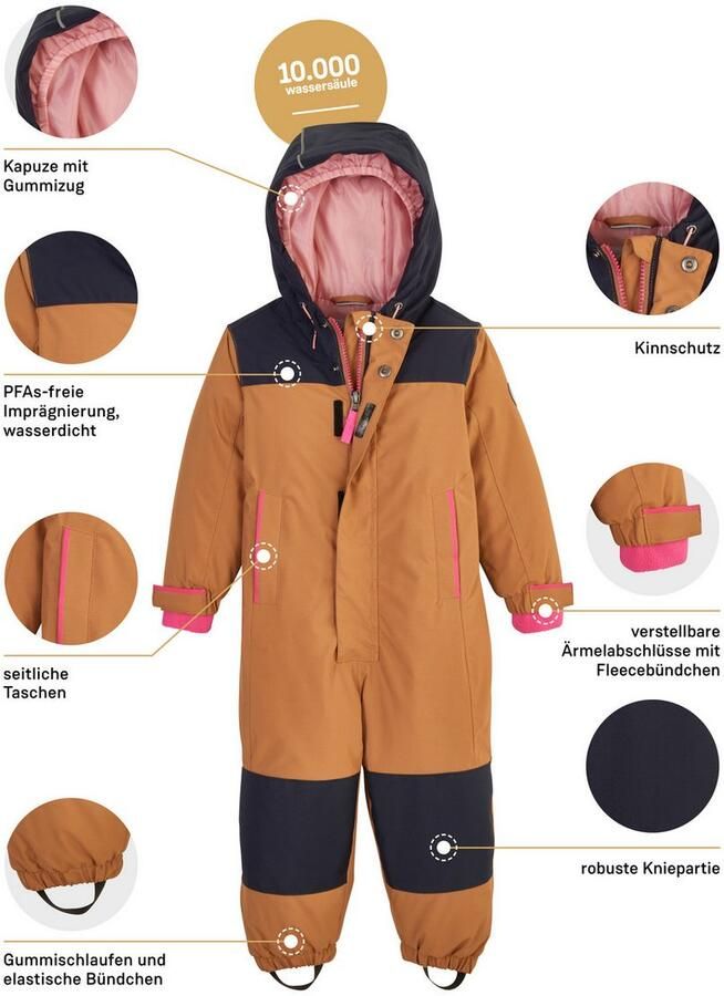 First instinct by killtec Jumpsuit FIOW 11 MNS ONPC Waterdichte overall met 10.000 mm waterkolom en reflexdetails