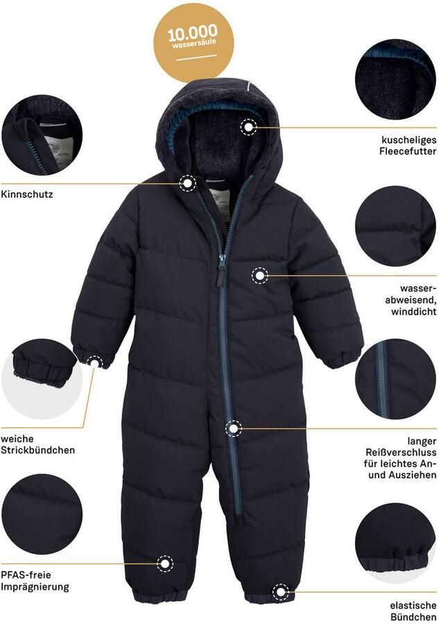 First instinct by killtec Jumpsuit FIOW 20 MNS QLTD ONPC Doorgestikte overall met capuchon 10.000 mm waterkolom teddybont binnen - Foto 2