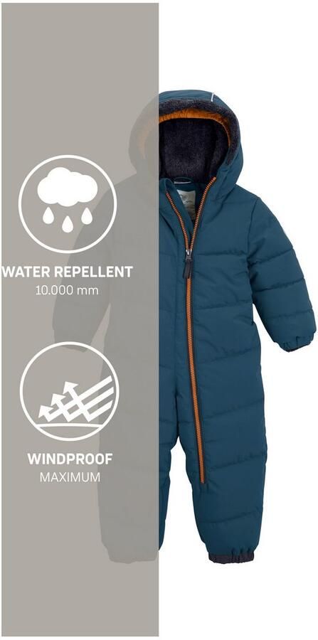 First instinct by killtec Jumpsuit FIOW 20 MNS QLTD ONPC Doorgestikte overall met capuchon 10.000 mm waterkolom teddybont binnen - Foto 5