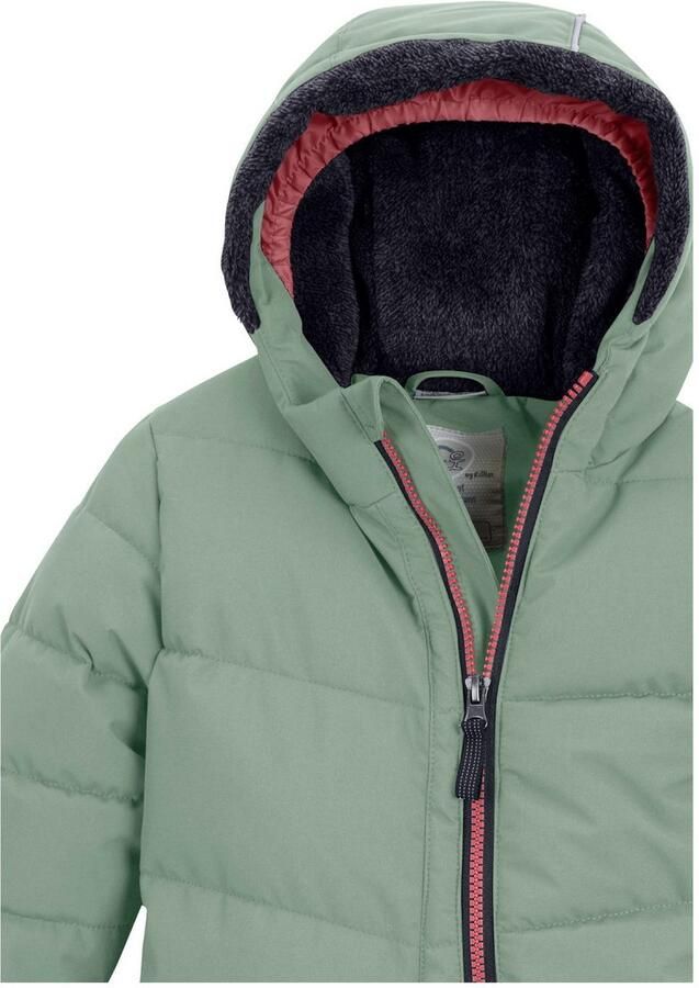 First instinct by killtec Jumpsuit FIOW 20 MNS QLTD ONPC Doorgestikte overall met capuchon 10.000 mm waterkolom teddybont binnen