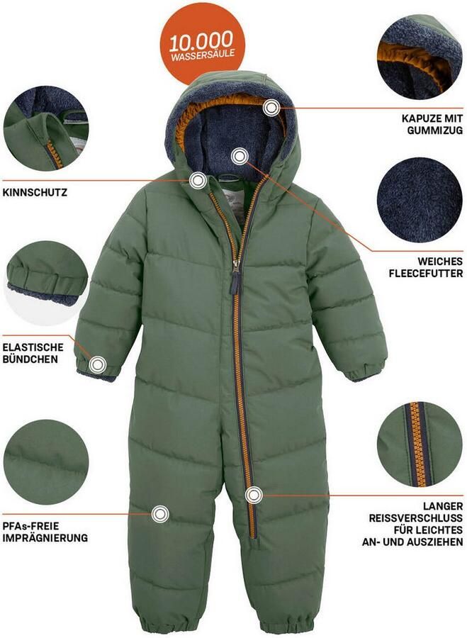 First instinct by killtec Jumpsuit FIOW 32 MNS ONPC Wind- en waterafstotende sneeuwoverall binnenin warm teddyfleece