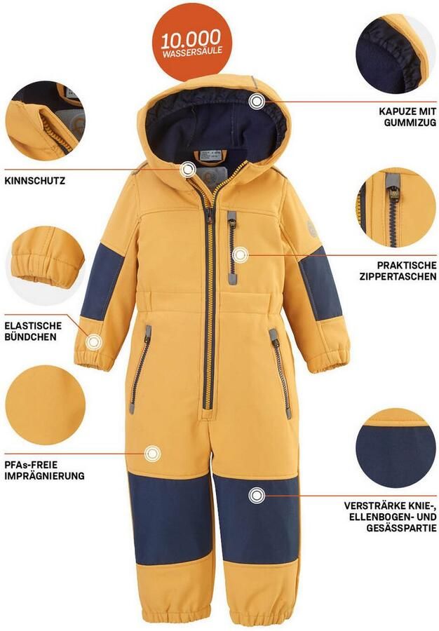 First instinct by killtec Jumpsuit FIOW 35 MNS ONPC Softshellpak met fleece binnenin waterafstotend winddicht