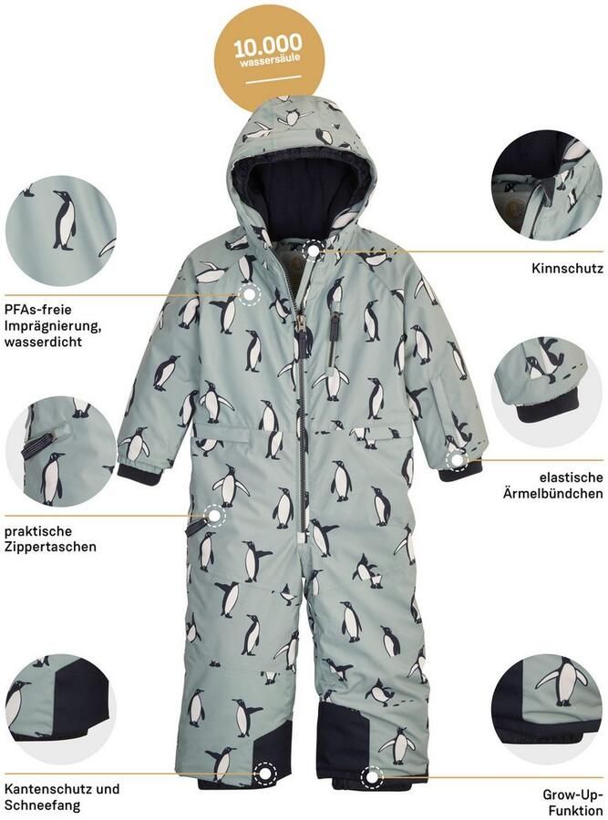 First instinct by killtec Jumpsuit FISW 26 MNS ONPC Waterdichte skioverall met Grow-Up-functie reflecterende print