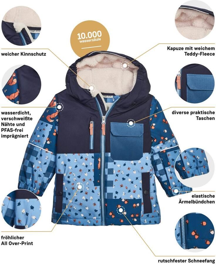 First instinct by killtec Ski-jack FISW 43 MNS SKI JCKT Wind- en waterdichte kinderjas met fleece capuchon en sneeuwvanger - Foto 2