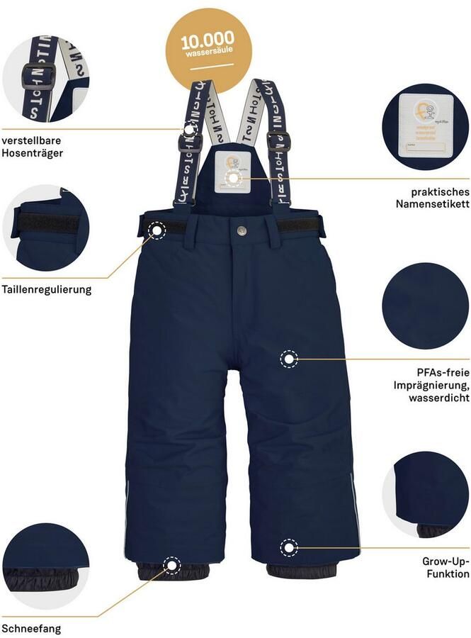 First instinct by killtec Skibroek FISW 33 MNS SKI PNTS Waterdichte functionele broek met fleece sneeuwvanger en Grow-Up-functie