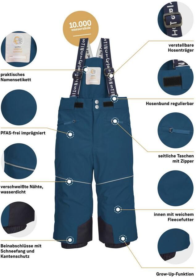 First instinct by killtec Skibroek FISW 48 MNS SKI PNTS Water- en winddichte sneeuwbroek met grow-up-functie en PFAS-vrij