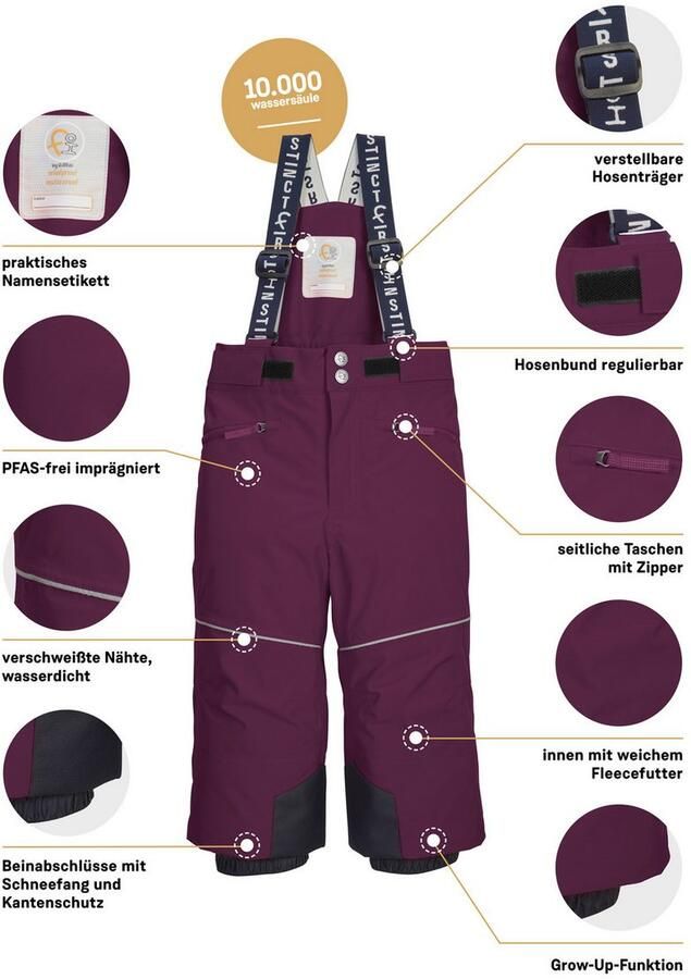 First instinct by killtec Skibroek FISW 48 MNS SKI PNTS Water- en winddichte sneeuwbroek met grow-up-functie en PFAS-vrij