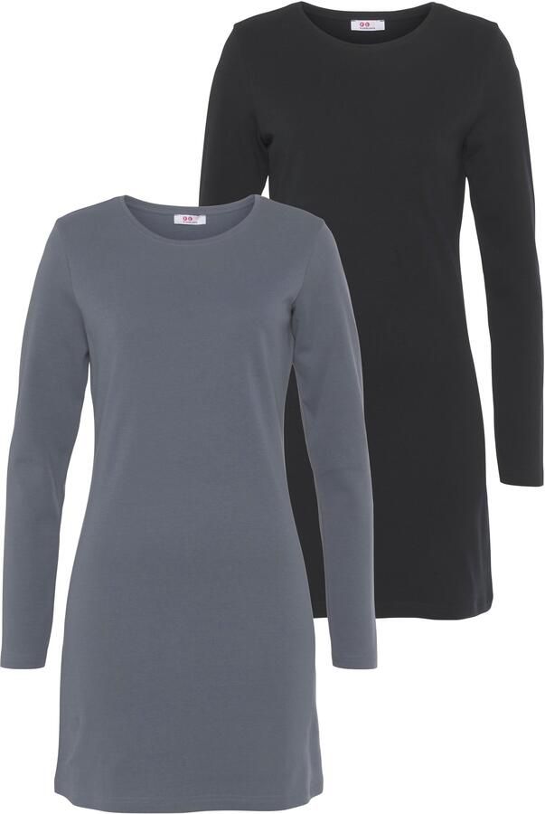 Flashlights Jerseyjurk figuurvolgende snit van interlock-stof langarm (set 2-delig 2 stuks) - Foto 13