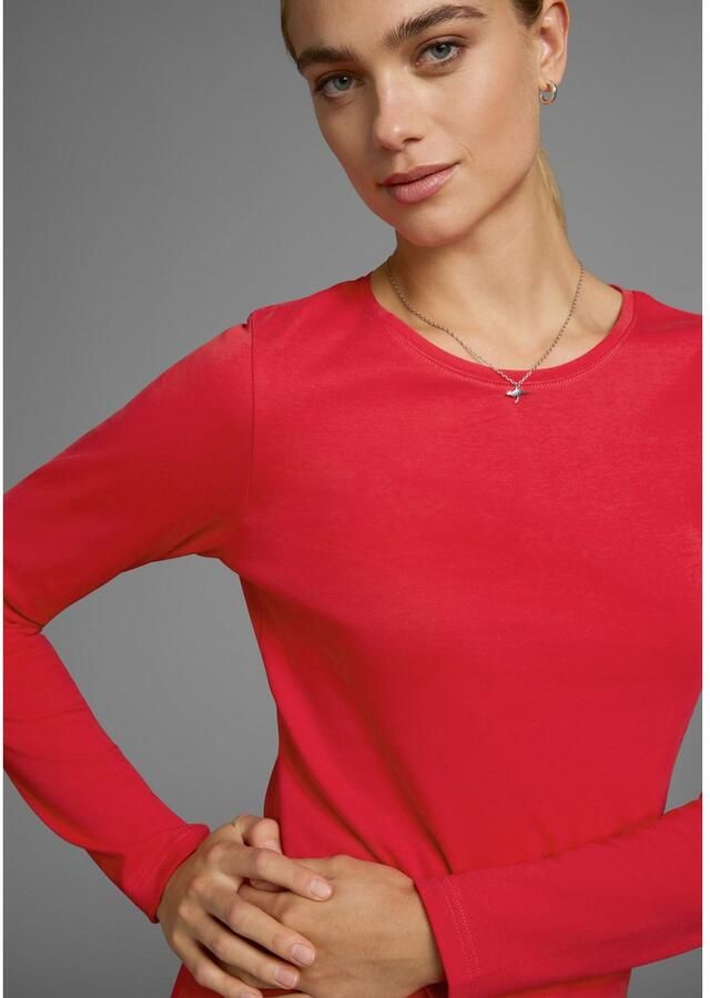 Flashlights Jerseyjurk figuurvolgende snit van interlock-stof langarm (set 2-delig 2 stuks)