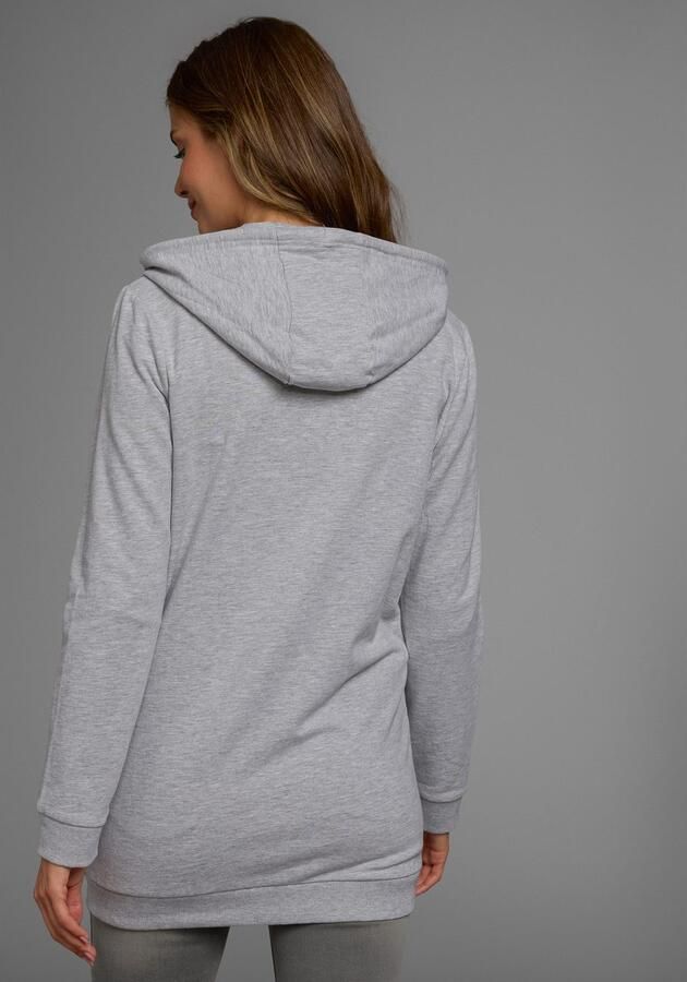 Flashlights Sweatvest in een lang model met een rits - Foto 4