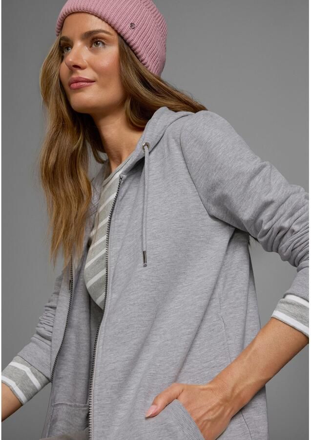 Flashlights Sweatvest in een lang model met een rits - Foto 2