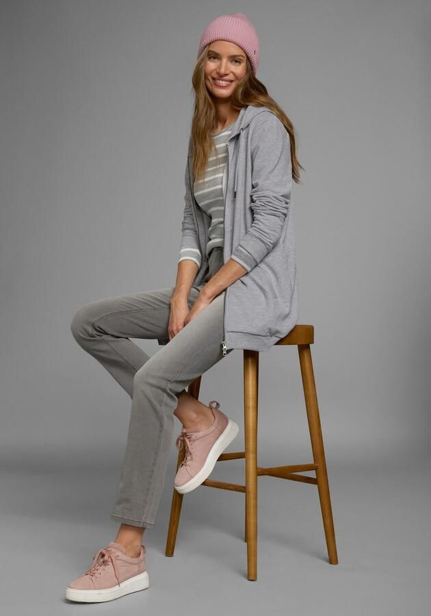 Flashlights Sweatvest in een lang model met een rits - Foto 5