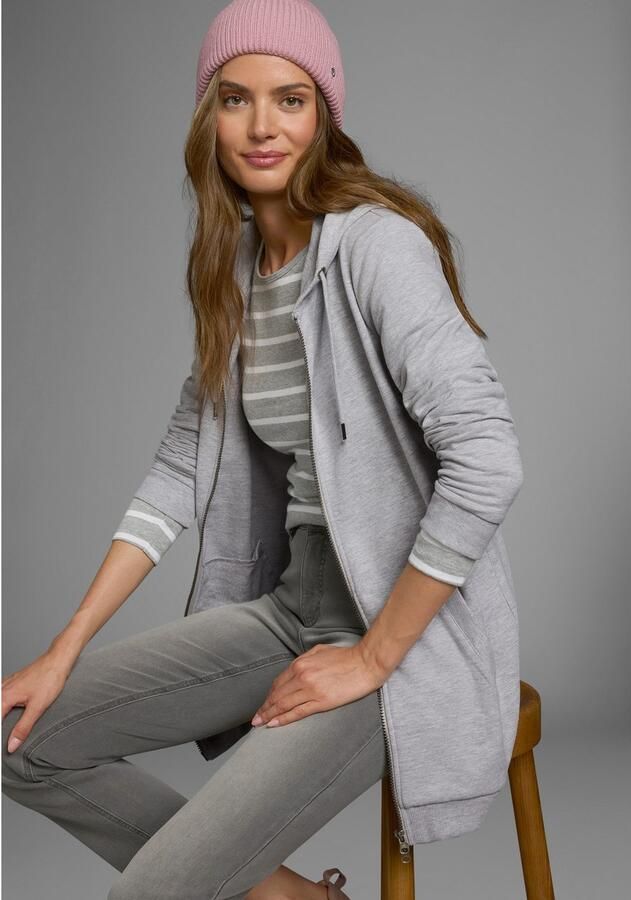 Flashlights Sweatvest in een lang model met een rits - Foto 3