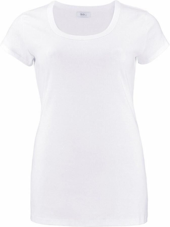 Flashlights T-shirt figuurvolgende snit effen ronde hals (Set van 2) - Foto 14