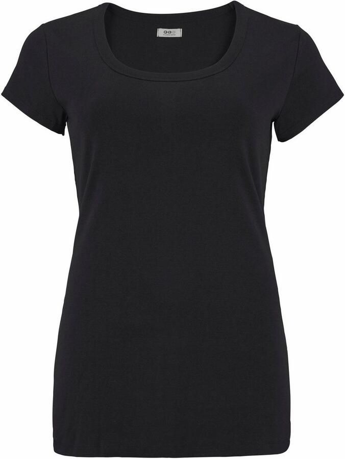 Flashlights T-shirt figuurvolgende snit effen ronde hals (Set van 2)