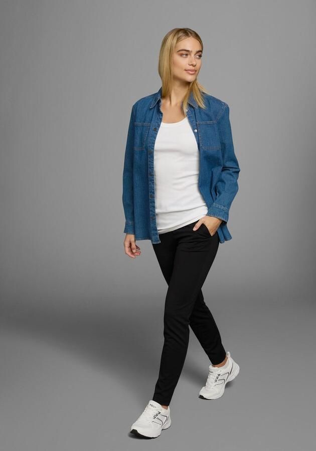 Flashlights T-shirt figuurvolgende snit effen ronde hals (Set van 2) - Foto 8