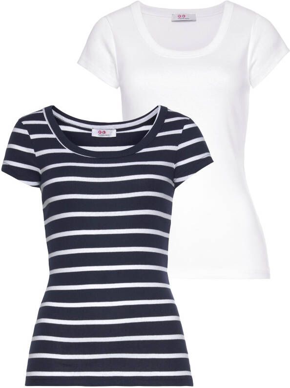 Flashlights T-shirt met strepen (Set van 2)