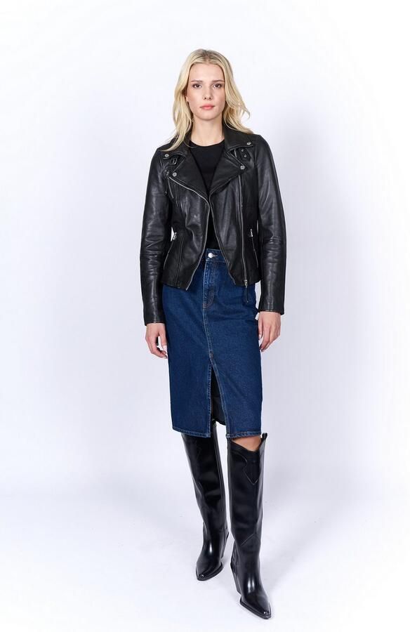 Freaky Nation Leren jack Biker Princess met schuine ritssluiting - Foto 4