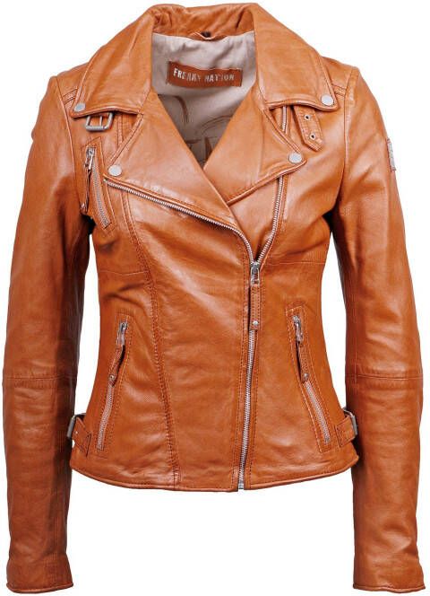 Freaky Nation Leren jack Biker Princess